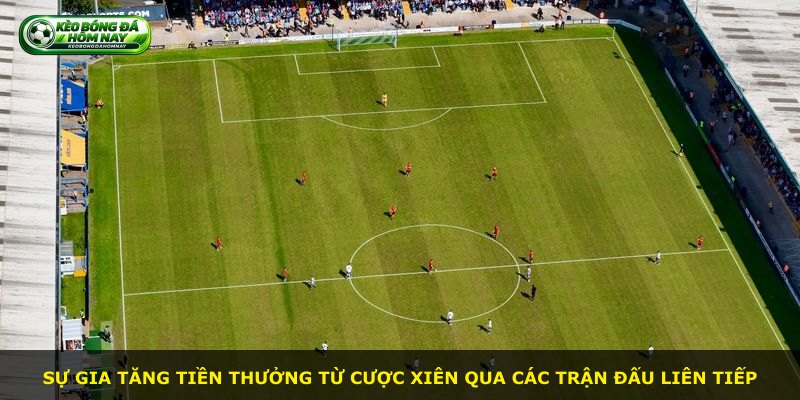 Sự gia tăng tiền thưởng từ cược xiên qua các trận đấu liên tiếp